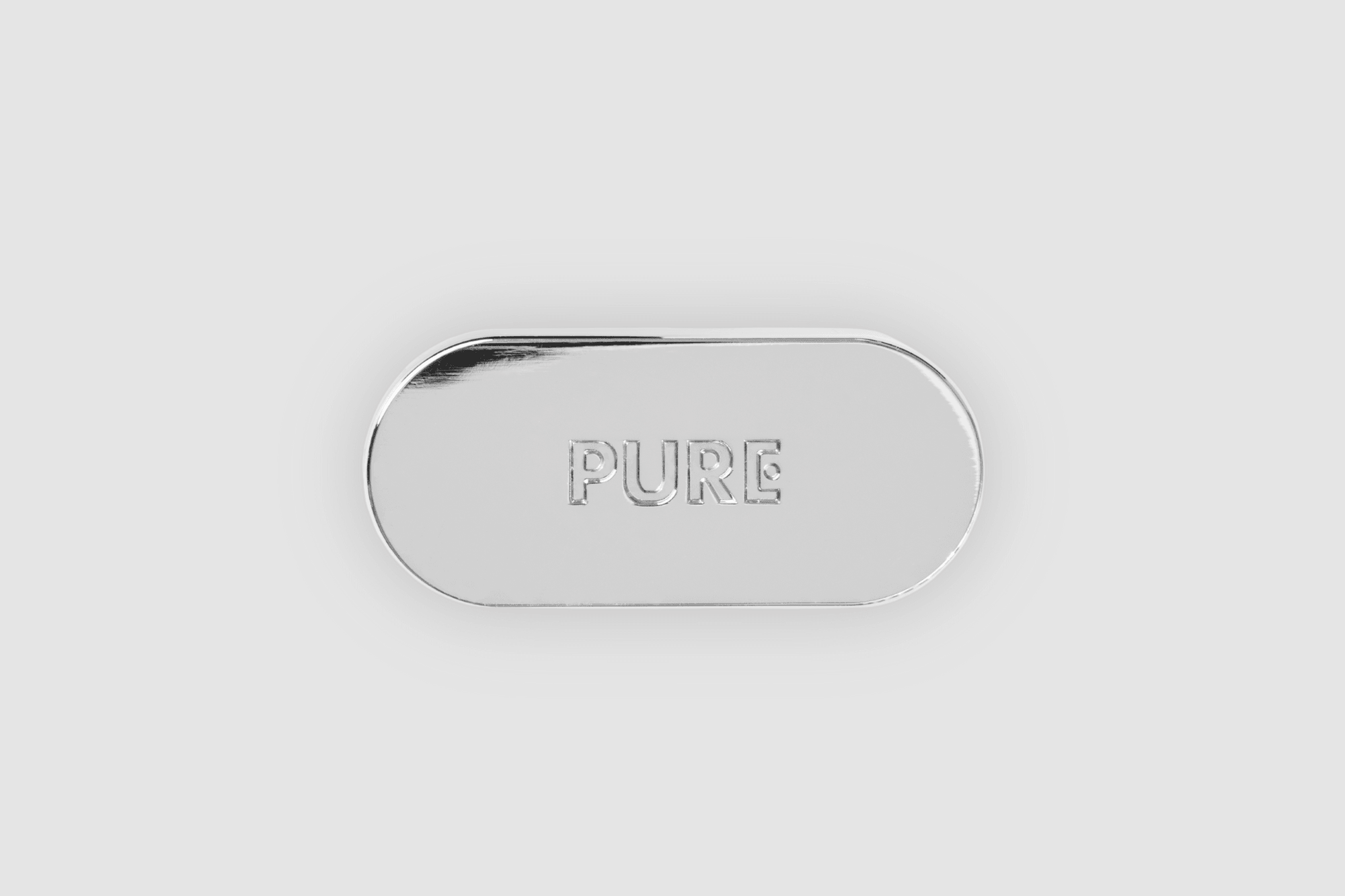 Silver pure solid perfume box from above